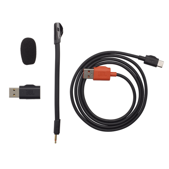 JBL Quantum 350 Wireless - Black - Wireless PC gaming headset with detachable boom mic - Detailshot 4